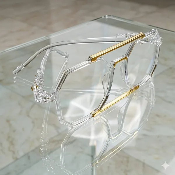 Gold_Acetate_Metal_Eyeglasses_For_Fashion_Daily_Use