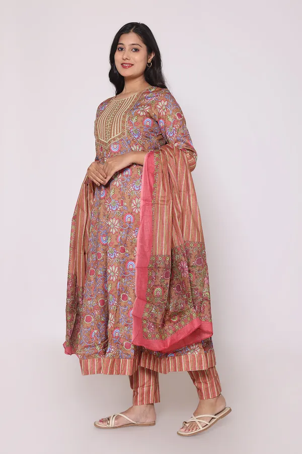 Terracotta_Cotton_Anarkali_Kurta_Sets_For_Women