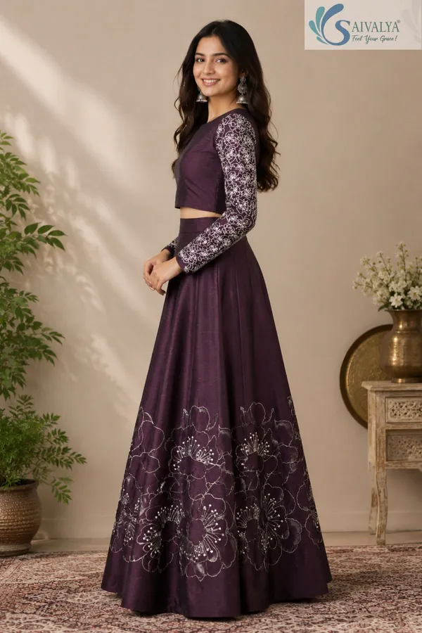 Améthyste_Bloom_Silk_Lehenga_Set