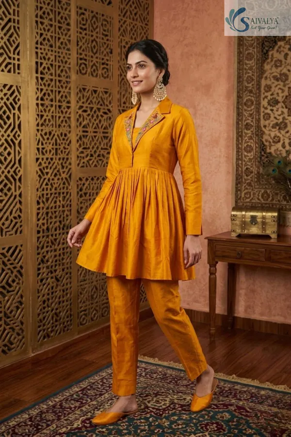Aurelia_Mustard_Embroidered_Raw_Silk_Peplum_Co-ord_Set