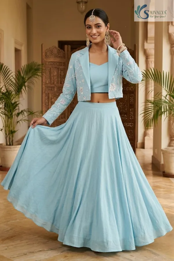 Celestia_Blue_Embroidered_Jacket_Lehenga_Set