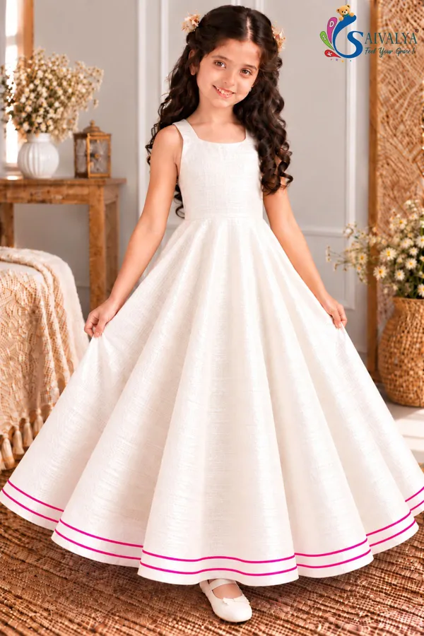 Girls_Off_White_Slub_Cotton_Full_Flared_Dress_with_Rani_Pink_Velvet_Koti_–_Festive_Ethnic_Wear