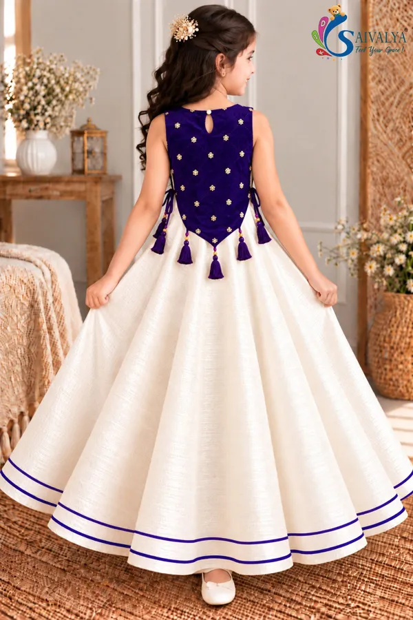 Girls_Off_White_Slub_Cotton_Full_Flared_Dress_with_Royal_Purple_Velvet_Koti_–_Festive_Ethnic_Wear