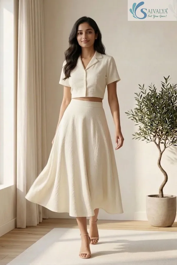 Glossy_Off_White_Premium_Slub_Cotton_Crop_Top_and_Flary_Skirt_Set_for_Women