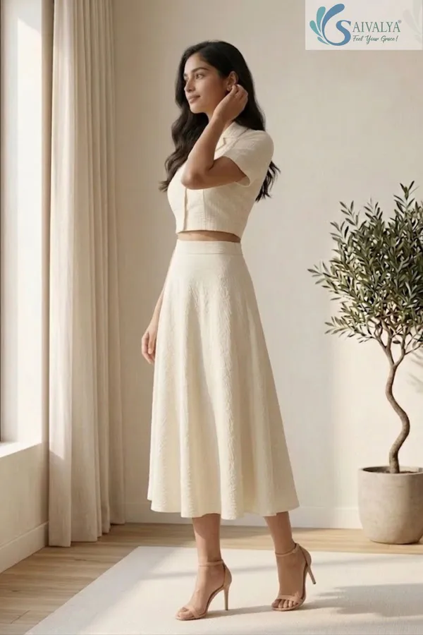 Glossy_Off_White_Premium_Slub_Cotton_Crop_Top_and_Flary_Skirt_Set_for_Women
