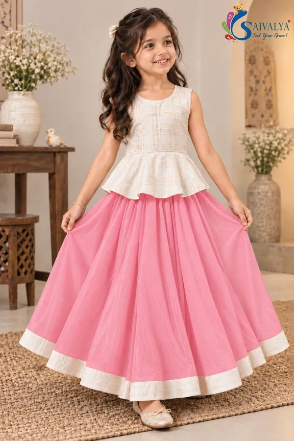 Gulabi_Zari_Peplum_Chanderi_Lehenga_Set
