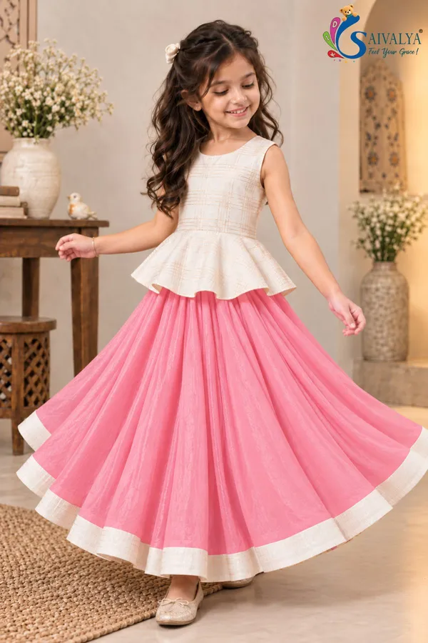 Gulabi_Zari_Peplum_Chanderi_Lehenga_Set