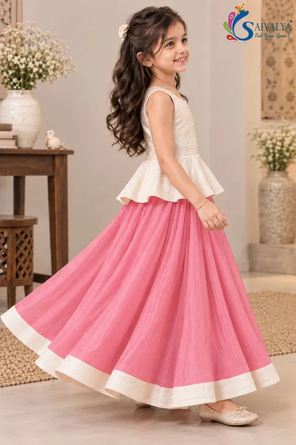 Gulabi_Zari_Peplum_Chanderi_Lehenga_Set