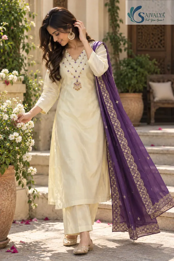 Ivory_Amethyst_Hand-Embellished_Chinon_Kurta_Set