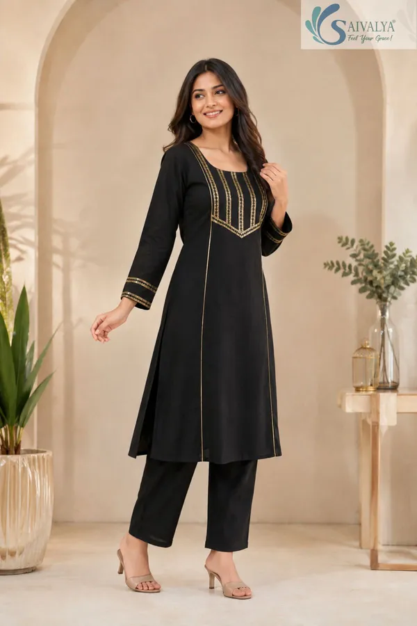 Noir_Aurelia_Gold-Embellished_Kurta_Set