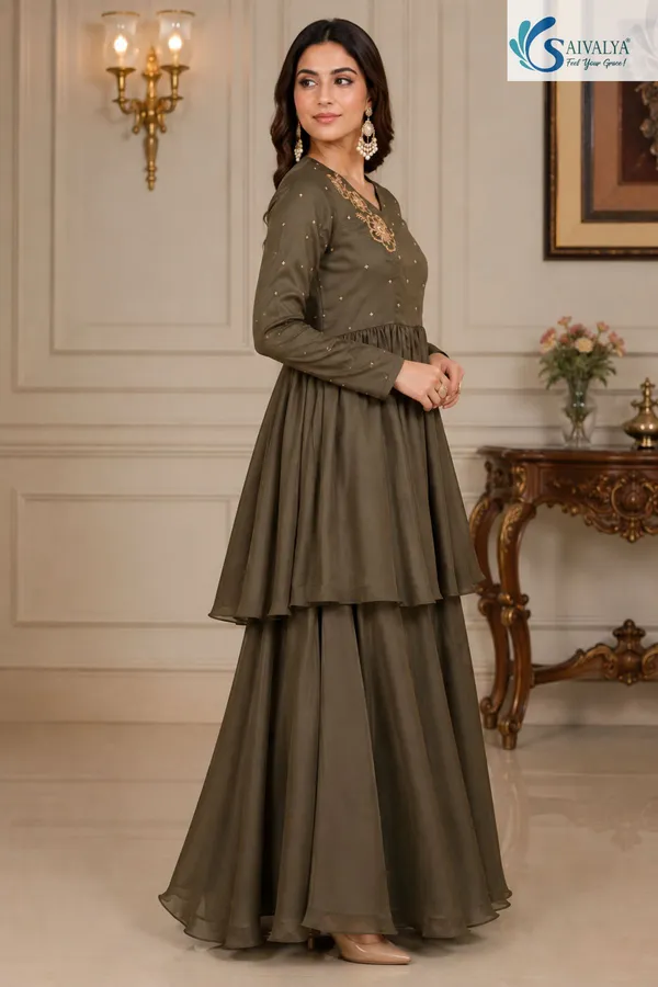 Olive_Bronze_Floral_Embellished_Peplum_Sharara_Set