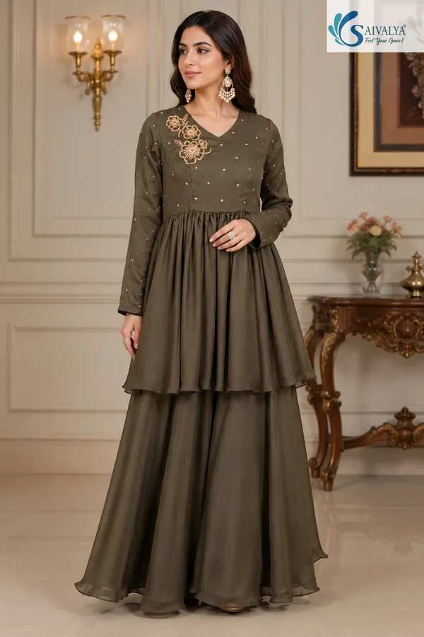Olive_Bronze_Floral_Embellished_Peplum_Sharara_Set
