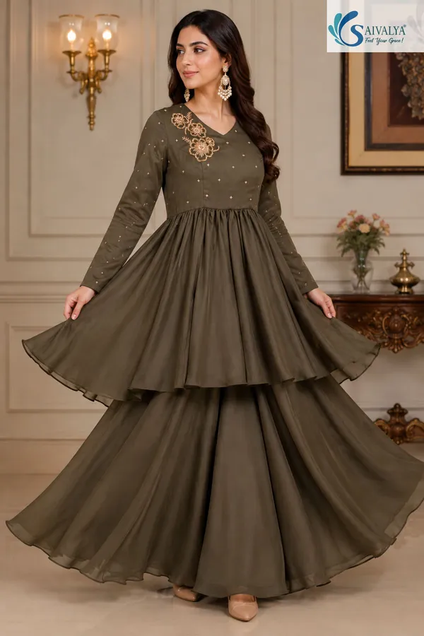 Olive_Bronze_Floral_Embellished_Peplum_Sharara_Set