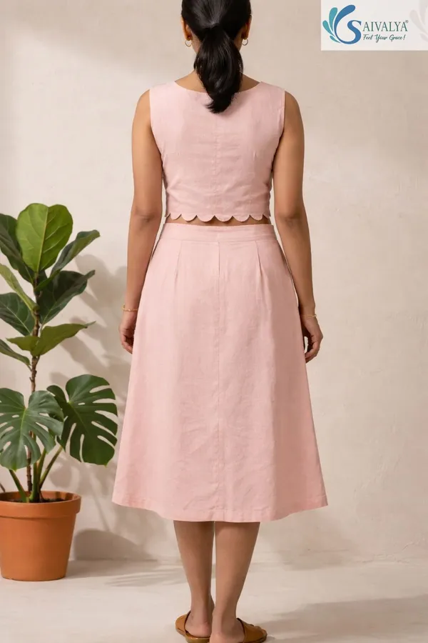 Pink_Pure_Cotton_Two_Piece_Skirt_Set_for_Women
