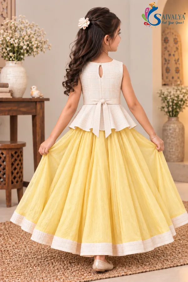 Pitambari_Yellow_Zari_Peplum_Chanderi_Lehenga_Set