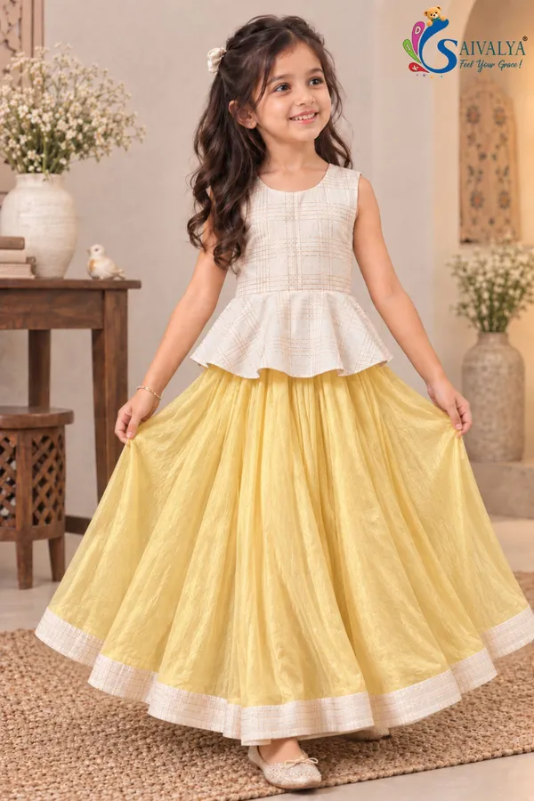 Pitambari_Yellow_Zari_Peplum_Chanderi_Lehenga_Set