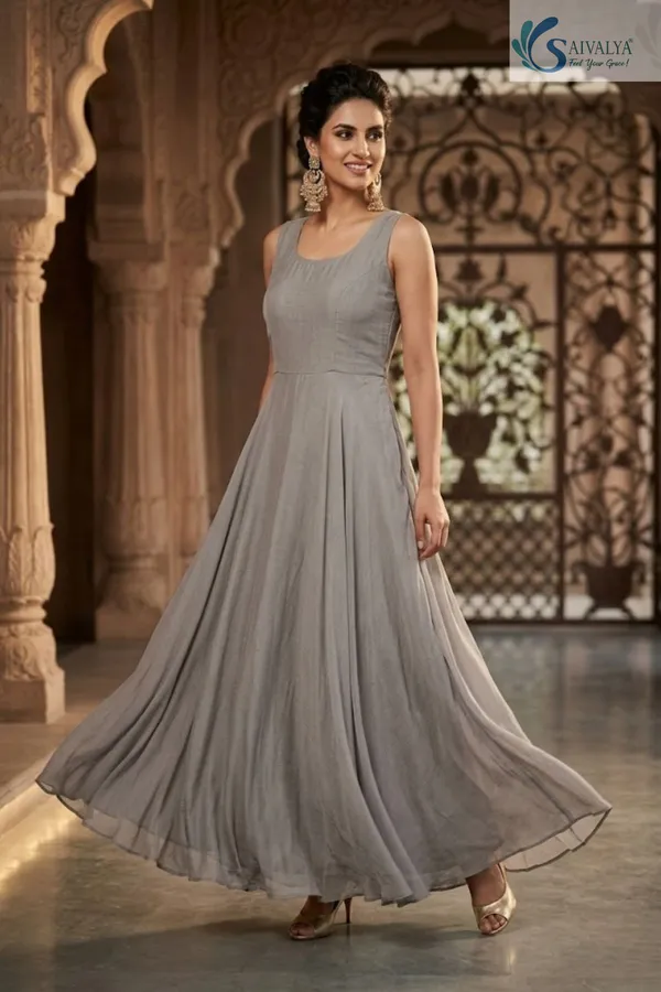 Saivalya_Gulnaar_Grey_Chiffon_Gown_with_Embroidered_Jacket