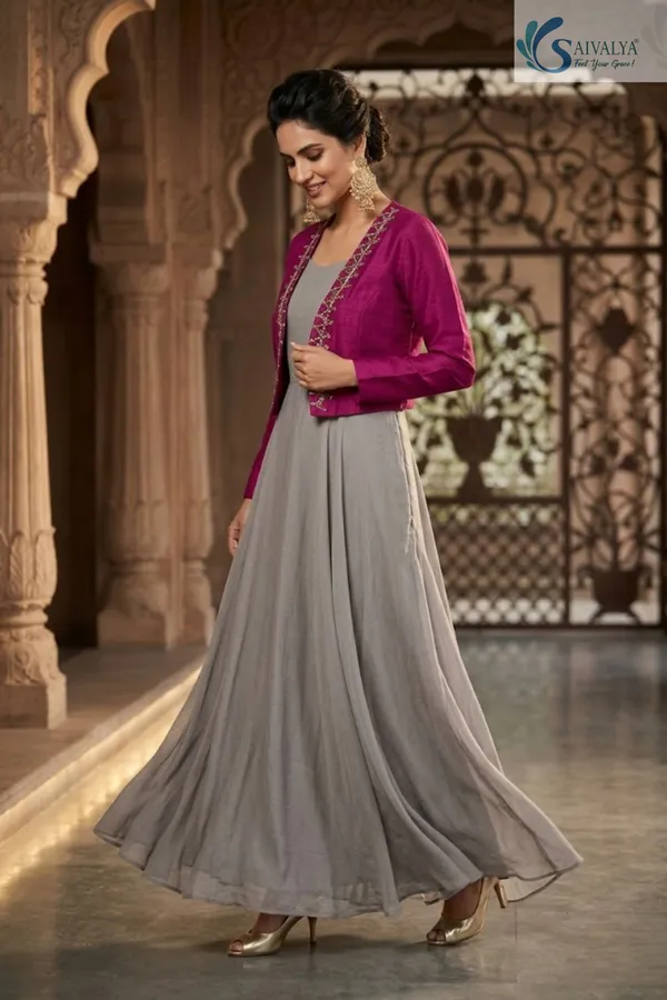 Saivalya_Gulnaar_Grey_Chiffon_Gown_with_Embroidered_Jacket