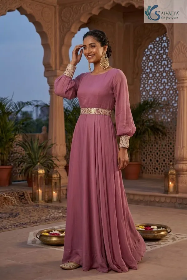 Saivalya_Gulnaar_Mauve_Georgette_Gown