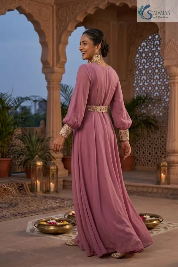 Saivalya_Gulnaar_Mauve_Georgette_Gown