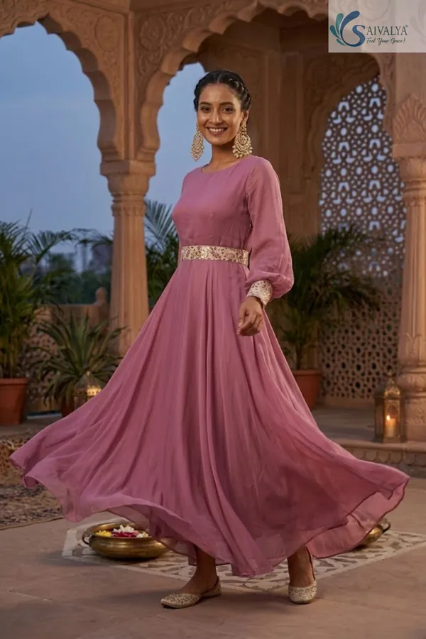 Saivalya_Gulnaar_Mauve_Georgette_Gown