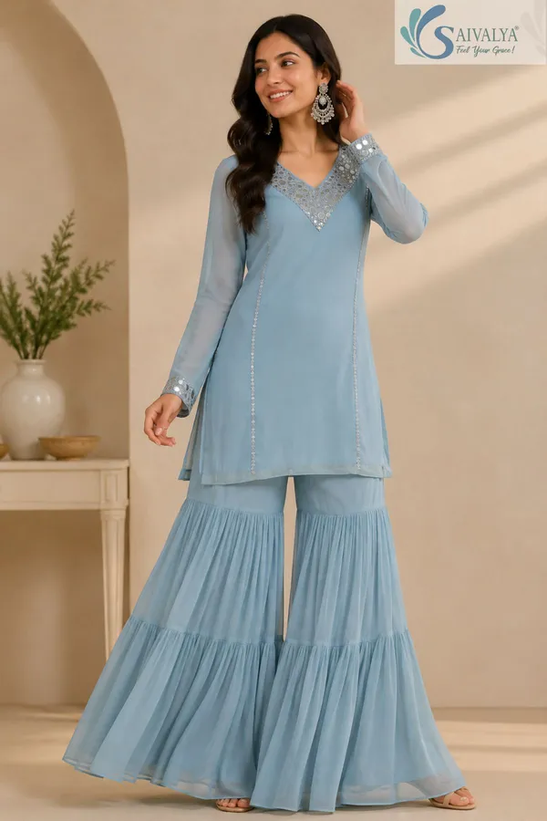 Saivalya_Ice_Blue_Mirror_Grace_Georgette_Sharara_Set