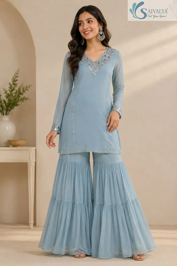 Saivalya_Ice_Blue_Mirror_Grace_Georgette_Sharara_Set