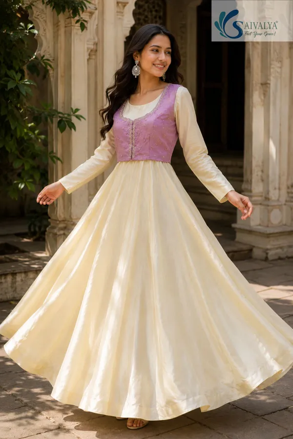 Saivalya_Ivory_Anarkali_Gown_with_Handwork-Inspired_Lavender_Jacket