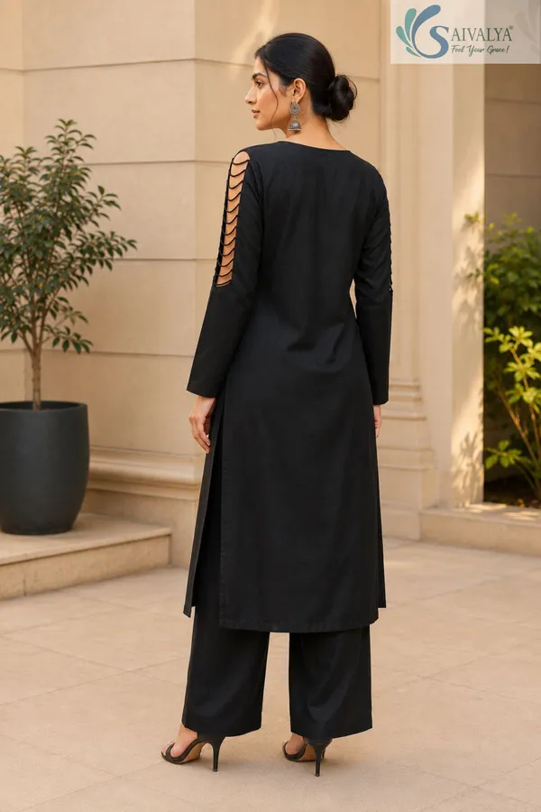 Saivalya_Noir_Élan_Cutwork_Chiffon_Co-ord_Set