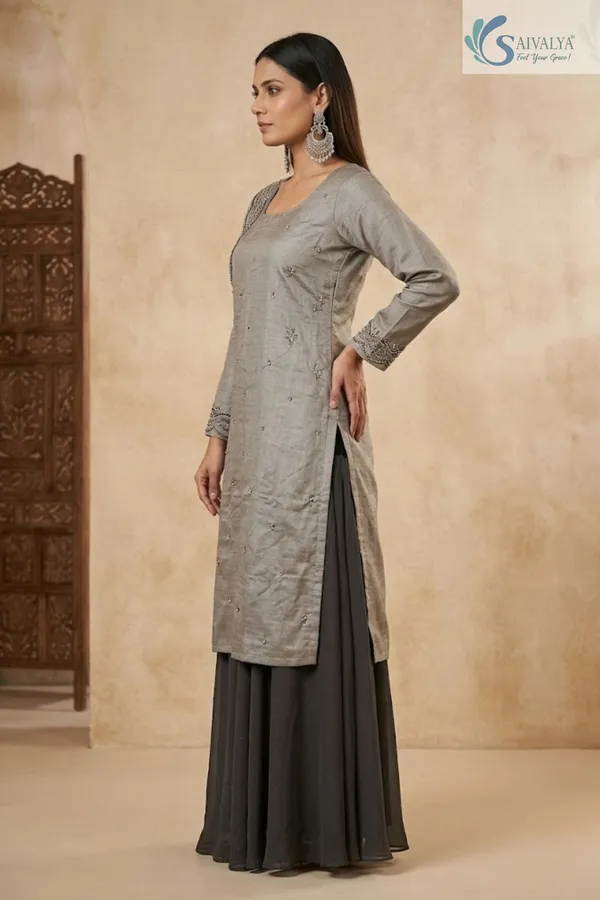 Saivalya_Noor_Grey_Embroidered_Kurta_with_Chiffon_Flared_Skirt