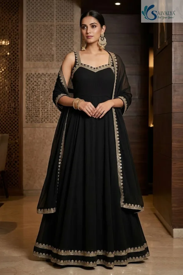 Saivalya_Nooré_Black_Anarkali_Set