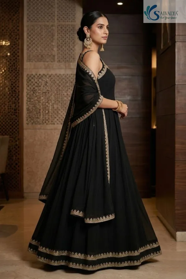 Saivalya_Nooré_Black_Anarkali_Set
