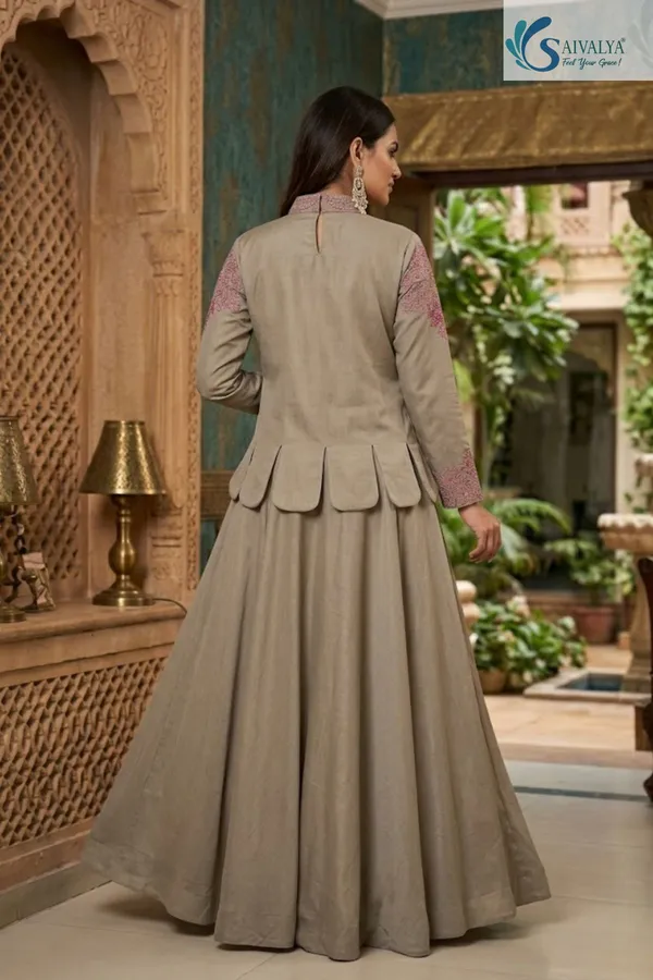 Saivalya_Rosewood_Elegance_Chinon_Peplum_Gown