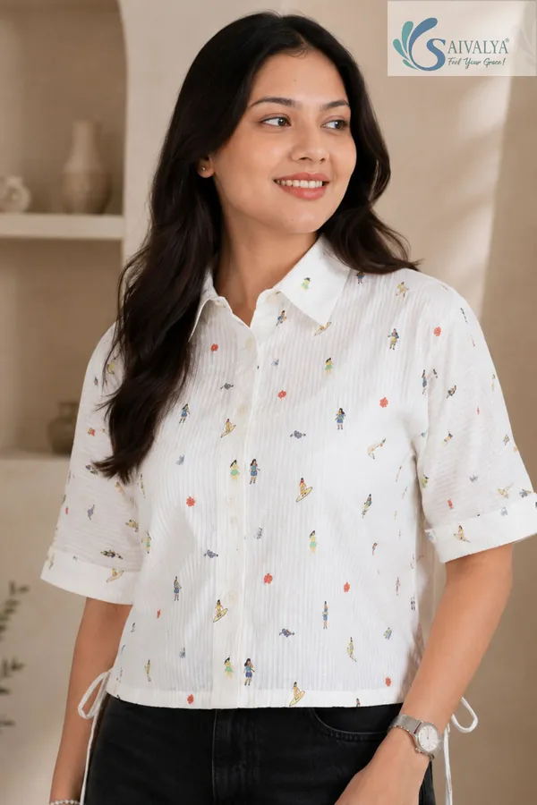 Seersucker_Cotton_Premium_Shirt_for_Women_-_Ivory