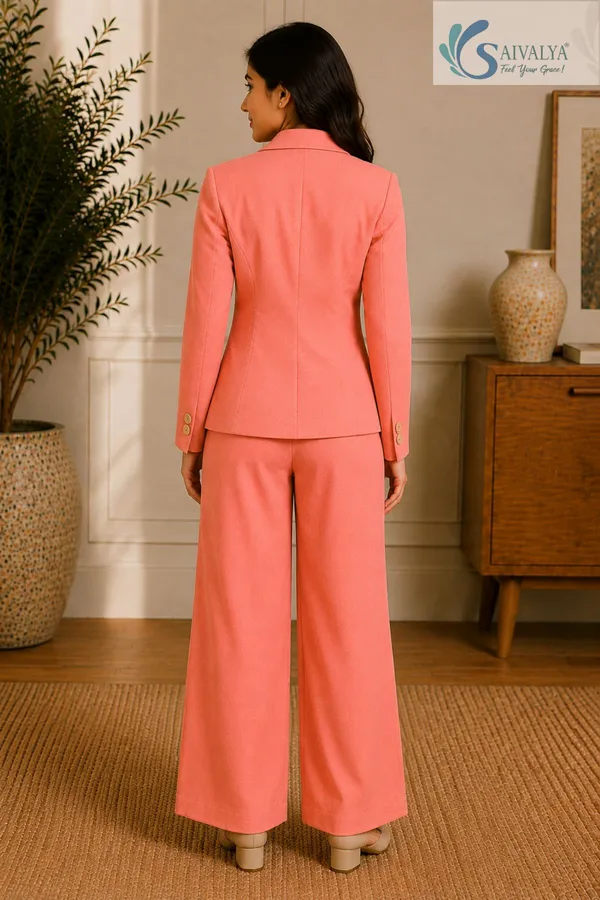 Coral_Peach_Cotton_Satin_3_Piece_Co-Ord_Set_(Crop_Top,_Blazer_And_Pants)_For_Women