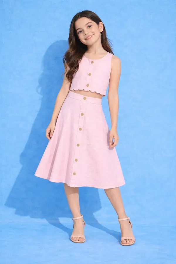 Pink_Pure_Cotton_Two_Piece_Skirt_Set_For_Girls