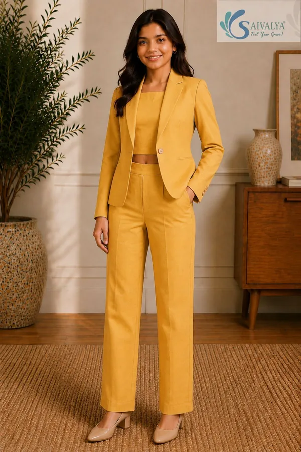 Mustard_Yellow_Cotton_Satin_3_Piece_Co-Ord_Set_(Crop_Top,_Blazer_And_Pants)_For_Women