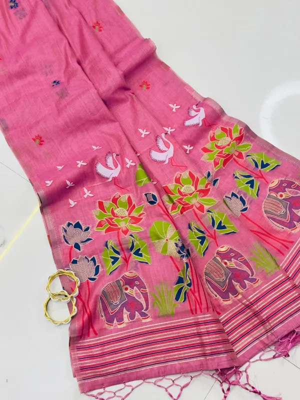 Rutexa_Fashion_Cotton_Flower_Jequard_Design_&_Latkan_Saree_For_Women