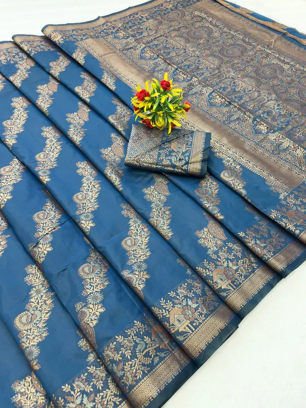 Banarasi_Silk_Saree_With_Golden_Zari_Work_Blue