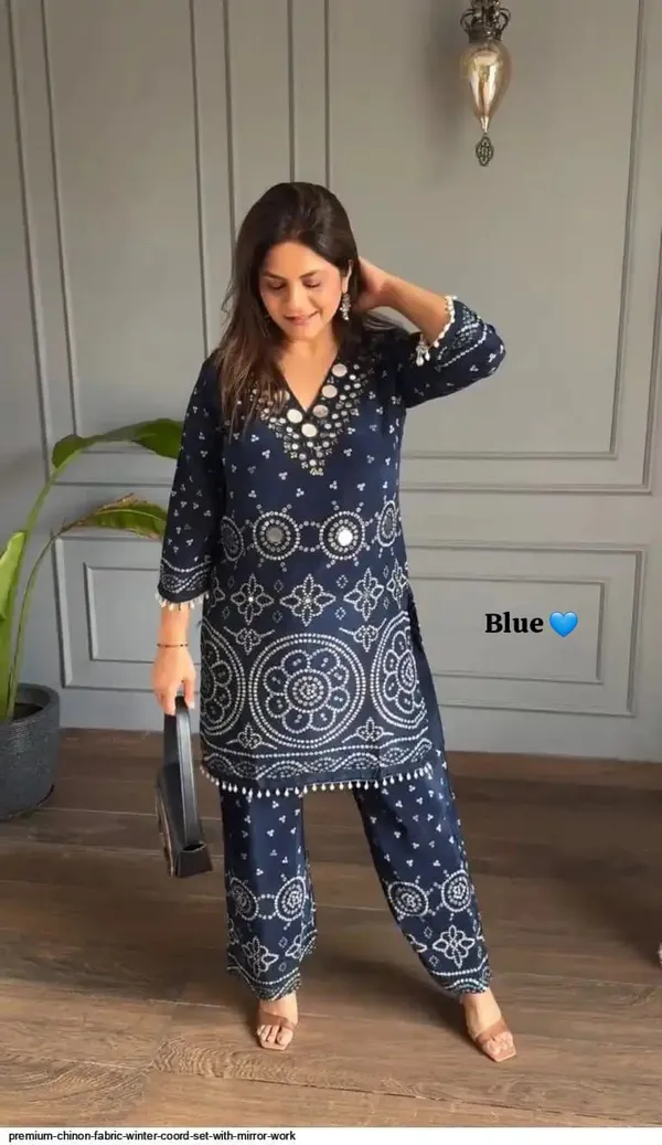 Blue_Beautiful_Heavy_quality_Power_loom_Crushef_Chinon_Silk_Fabric_designer_festive_wear_2pc_Cord-Sets_with_one_with_Crape_Lining