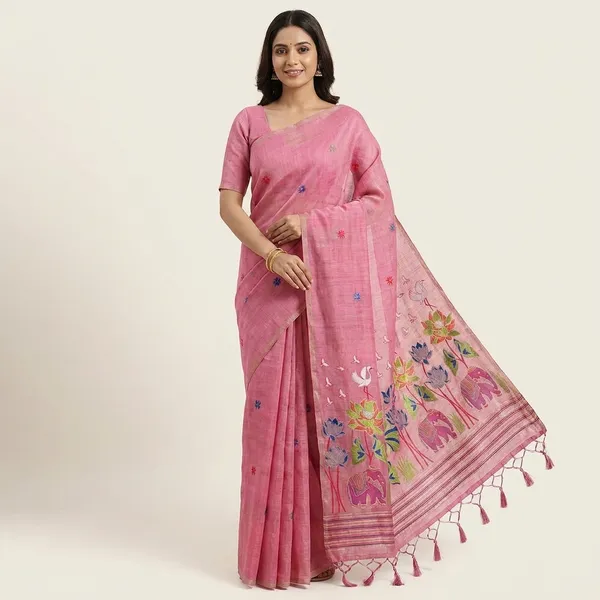Rutexa_Fashion_Cotton_Flower_Jequard_Design_&_Latkan_Saree_For_Women