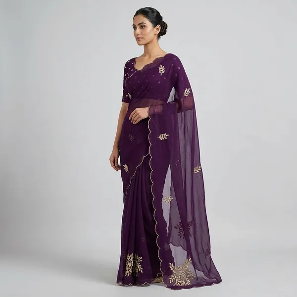 Rutexa_Fashion_Hand_Work_Pure_Chiffon_Light_Weight_Saree_Party_Wear