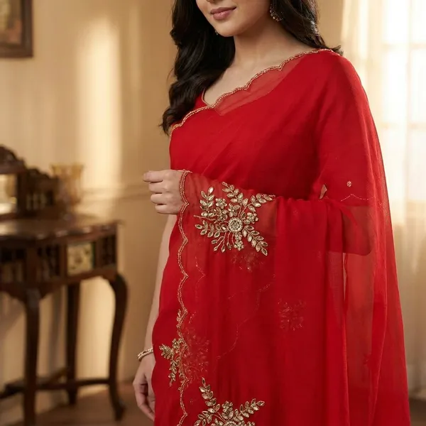 Rutexa_Fashion_Hand_Work_Pure_Chiffon_Light_Weight_Saree_Party_Wear