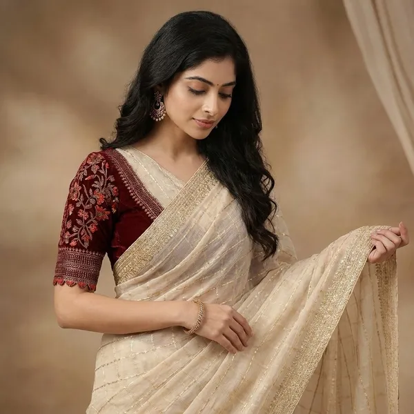 Rutexa_Fashion_Woven_Striped_Embroidered_Jamdani_Viscose_Rayon_Saree_With_Unstitched_Blouse_Cream