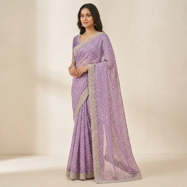ROYAL_SILK_KOTA_DORIYA_ZIG_ZAG_Saree_With_Embellished_Border_Purple