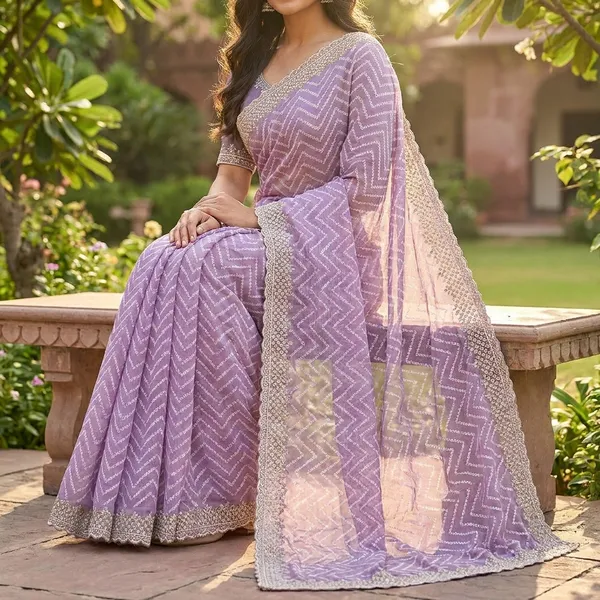 ROYAL_SILK_KOTA_DORIYA_ZIG_ZAG_Saree_With_Embellished_Border_Purple