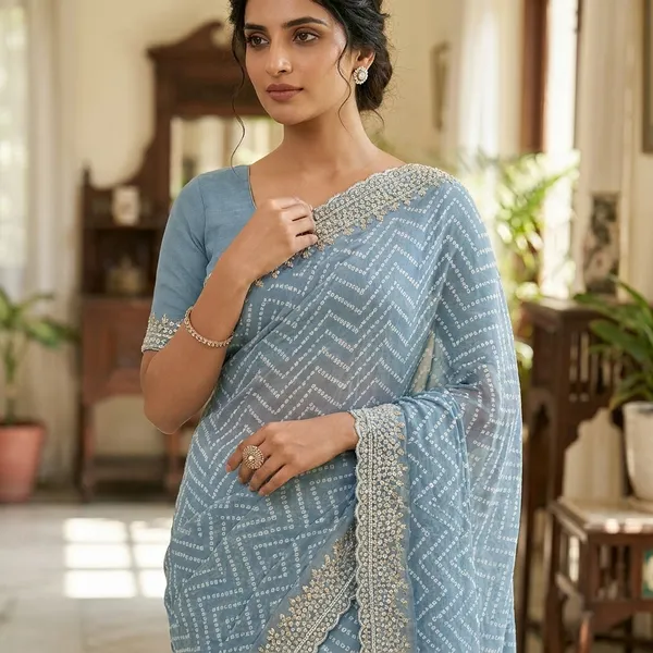 EMBRODRED_COTTON_ZIG_ZAG_Saree_With_Pearl_Border_And_Blouse_Sky_Blue_FOR_WOMEN