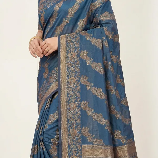 Banarasi_Silk_Saree_With_Golden_Zari_Work_Blue