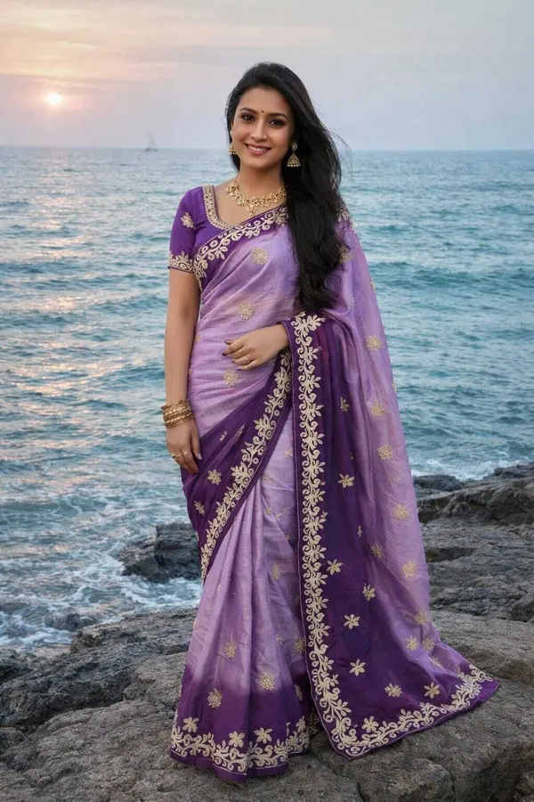 Rutexa_Fashion_Embroidered_Jamdani_Silk_Blend_Saree_With_Unstitched_Blouse_Purple