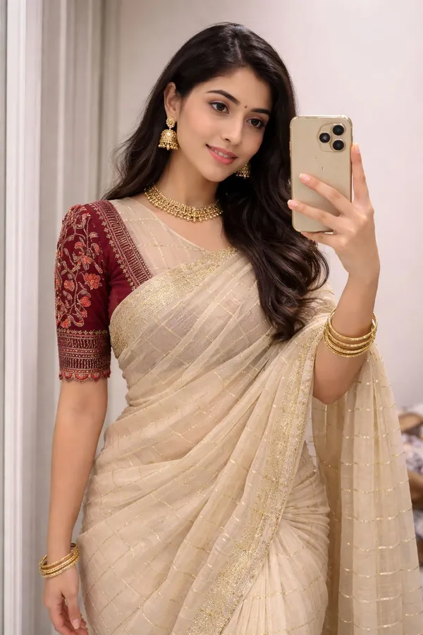 Rutexa_Fashion_Woven_Striped_Embroidered_Jamdani_Viscose_Rayon_Saree_With_Unstitched_Blouse_Cream